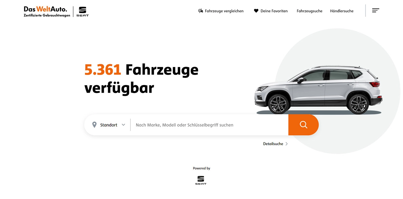 DasWeltAuto desktop platform homepage