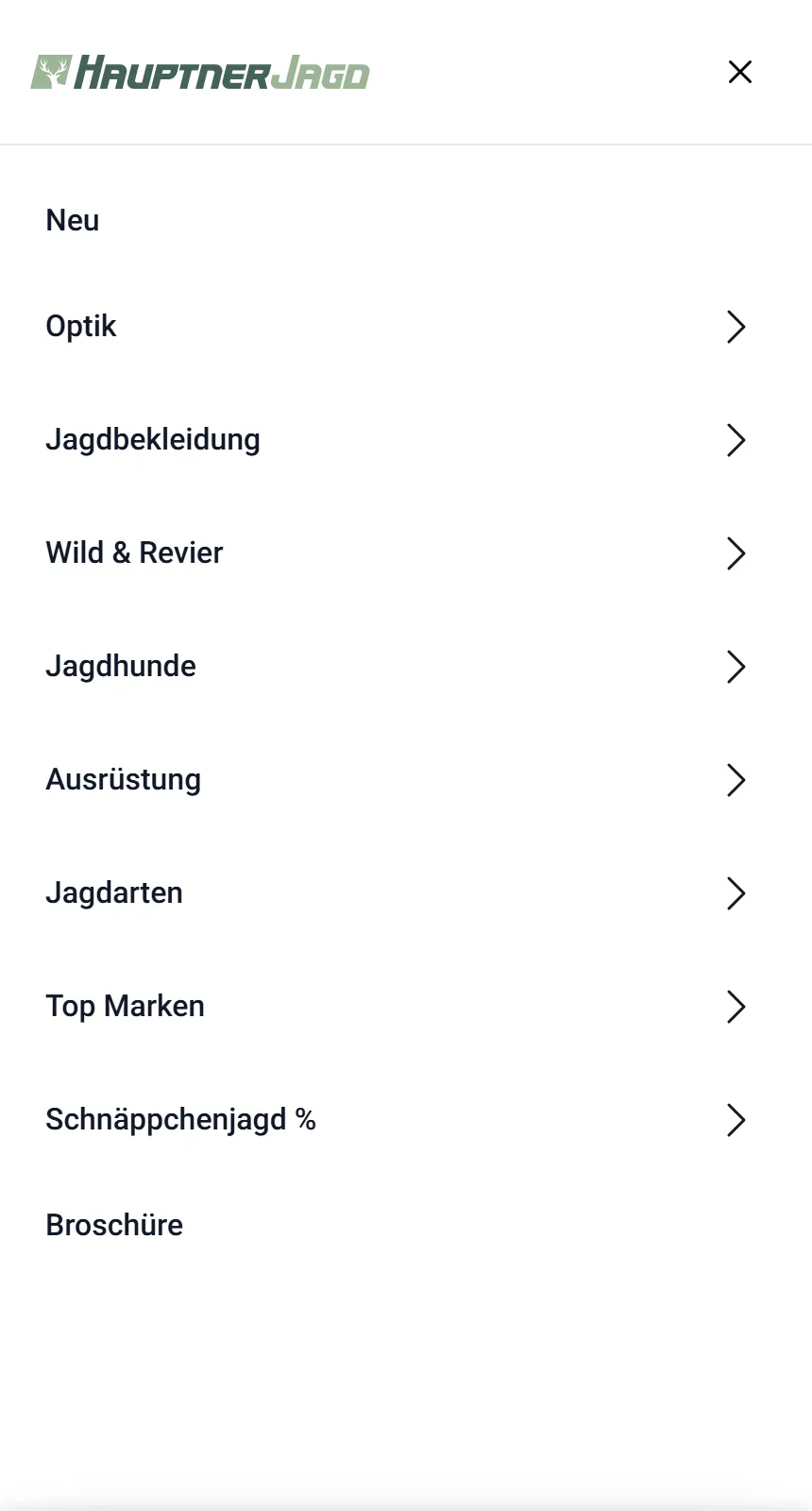 Mobile header nav